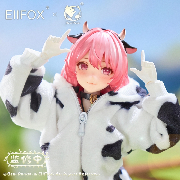 BearPandaがEIIFOXとのコラボの1/8スケールのムフフなオリジナルアクションフィギュア「乳牛MOMO」がオプション満載で登場!!