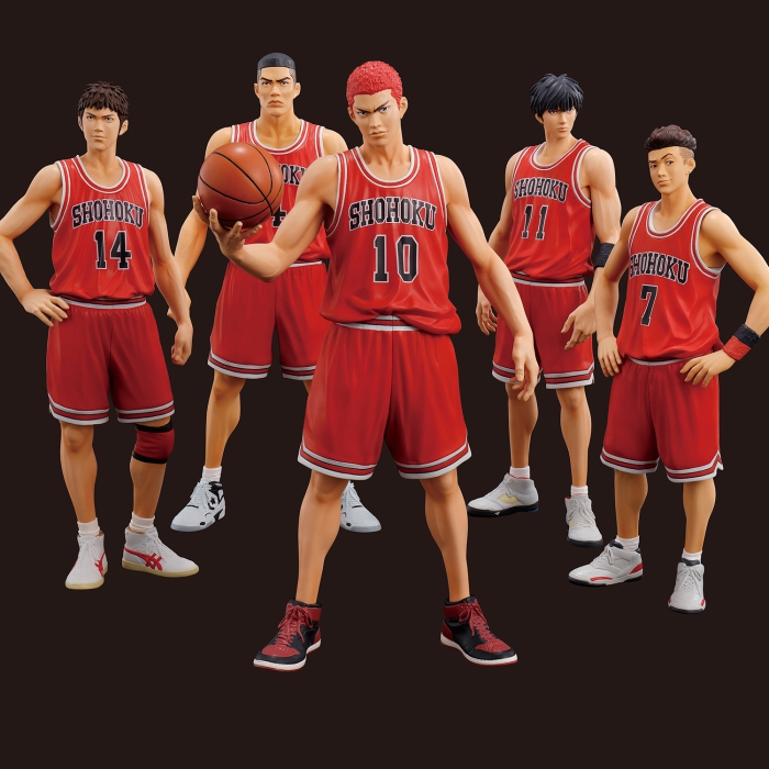 バスケットボール漫画不朽の名作『SLAM DUNK』より 湘北高校バスケ部メンバー5人がフィギュアとなって登場!!