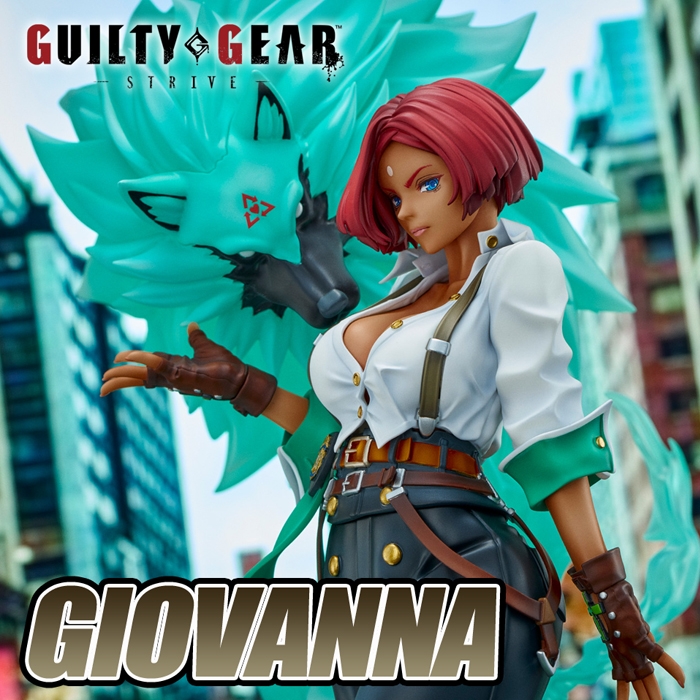 大ヒット格闘ゲーム『GUILTY GEAR -STRIVE-』から異能の大統領特別警護官「ジオヴァーナ」が相棒の「レイ」とともに立体化!!