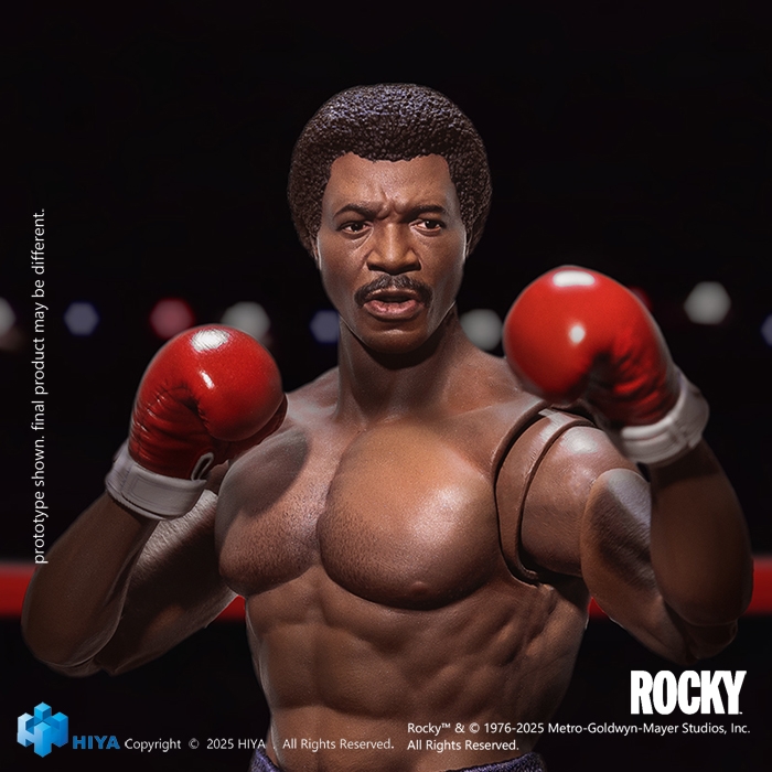 現在も続編が作られるシリーズの歴史的第1作『ロッキー』(1976年)よりヘビー級チャンピオン「アポロ・クリード」の1/12アクションフィギュア。