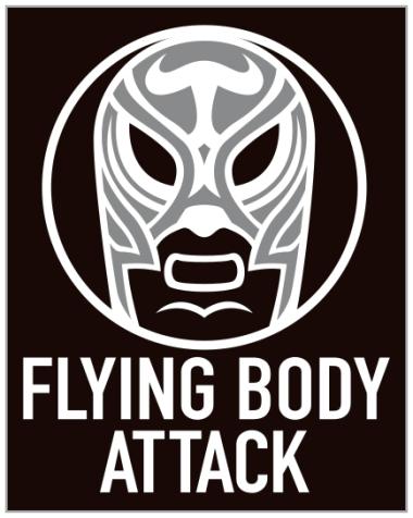 “FLYING BODY ATTACK” PVCステッカー (小)