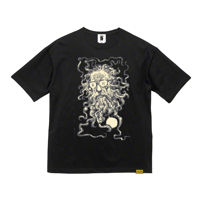 “藤村60” ビッグシルエットTシャツ (BLACK) [Designed by 寺田克也]