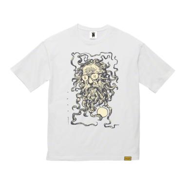 バッタ屋 by STAYMELLOW /“藤村60” ビッグシルエットTシャツ (WHITE) [Designed by 寺田克也]