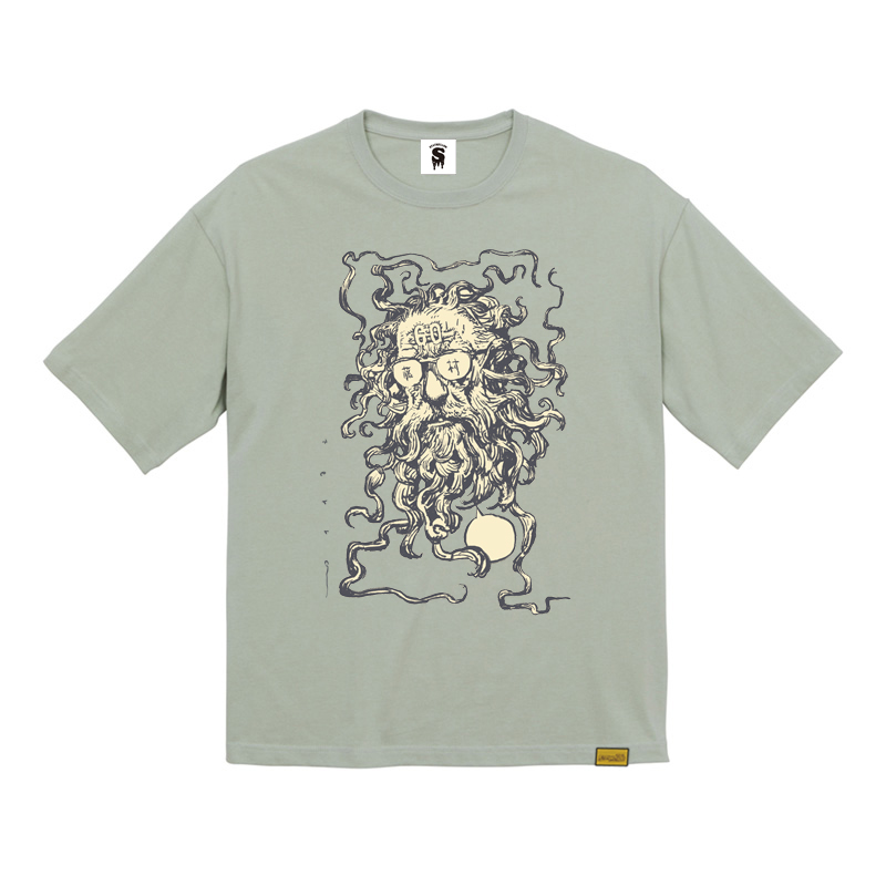 “藤村60” ビッグシルエットTシャツ (S.GREEN) [Designed by 寺田克也]