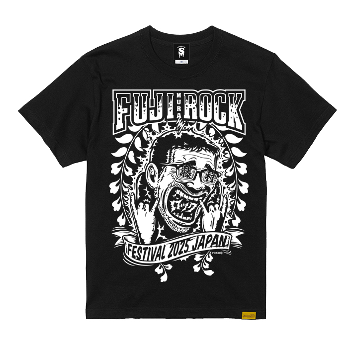 “FUJI [mura] ROCK FESTIVAL 2025” Tシャツ(BLACK) [Designed by 横井猛]