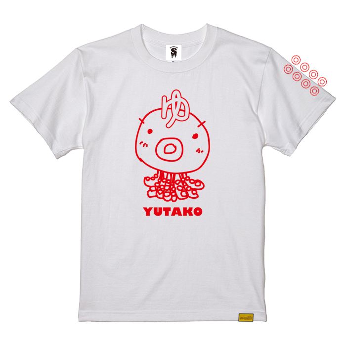 “ゆたこ” Tシャツ(白) [Designed by てんちょ]