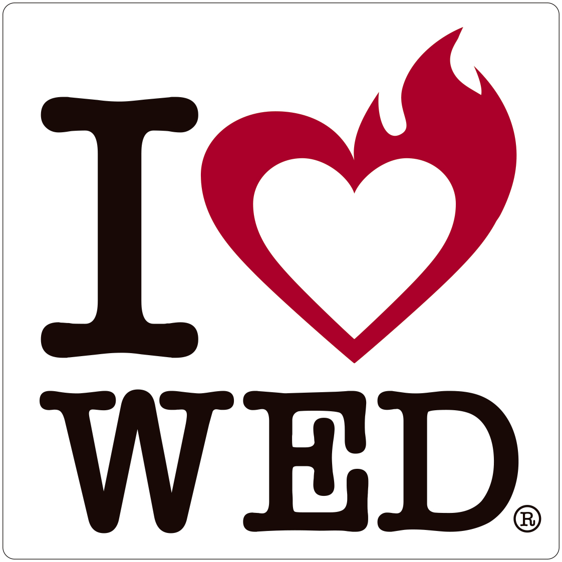 I♡WEDマグネットステッカー(WHITE)