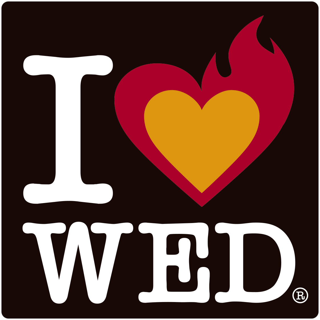 I♡WEDマグネットステッカー(BLACK)