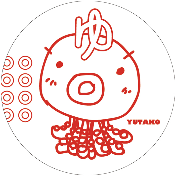 “ゆたこ” PVCステッカー(白) [Designed by てんちょ]