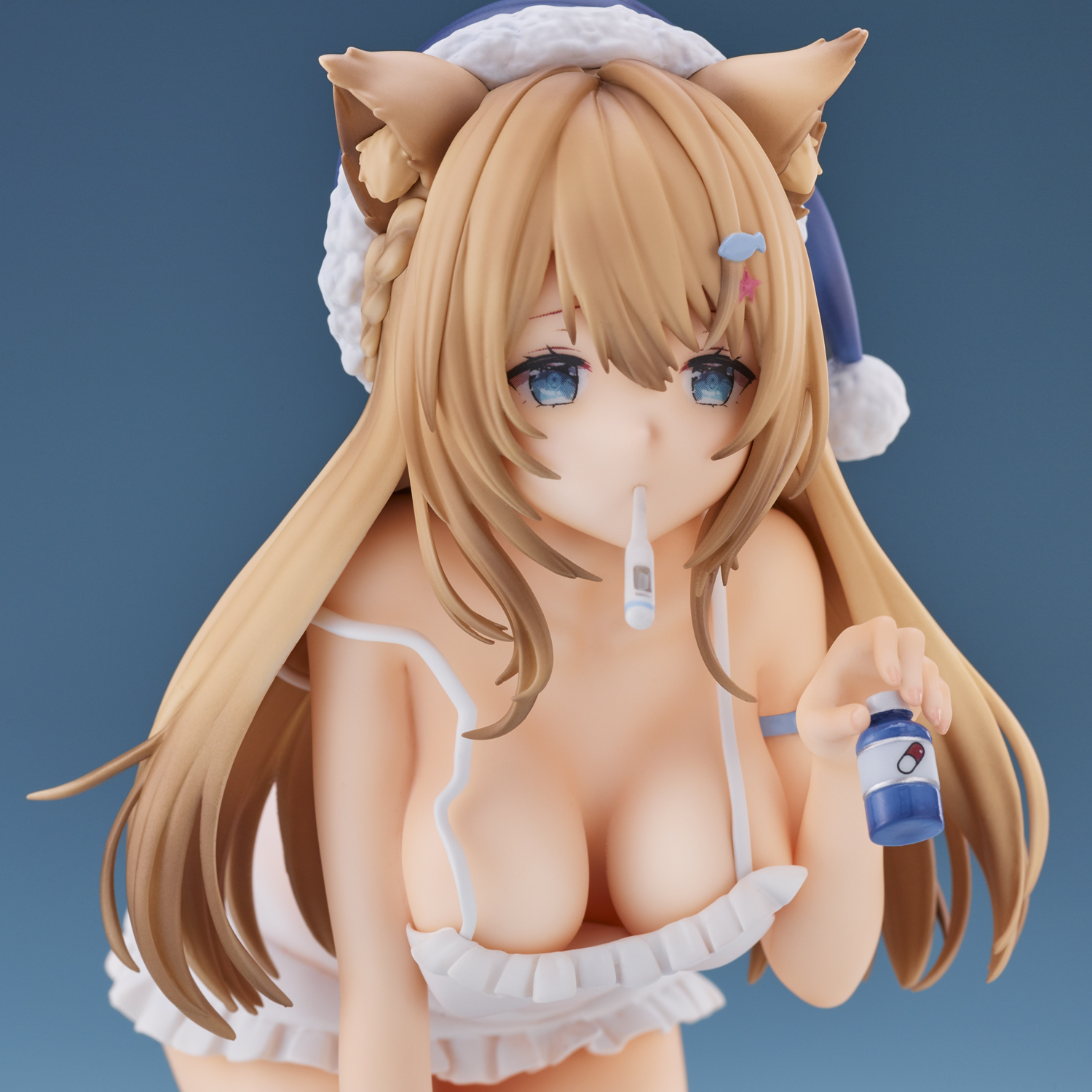 necomiイラスト『おねつねこ コロンちゃん』 完成品 フィギュア ユニオンクリエイティブ ユニオンクリエイティブインターナショナル necomi イラスト お